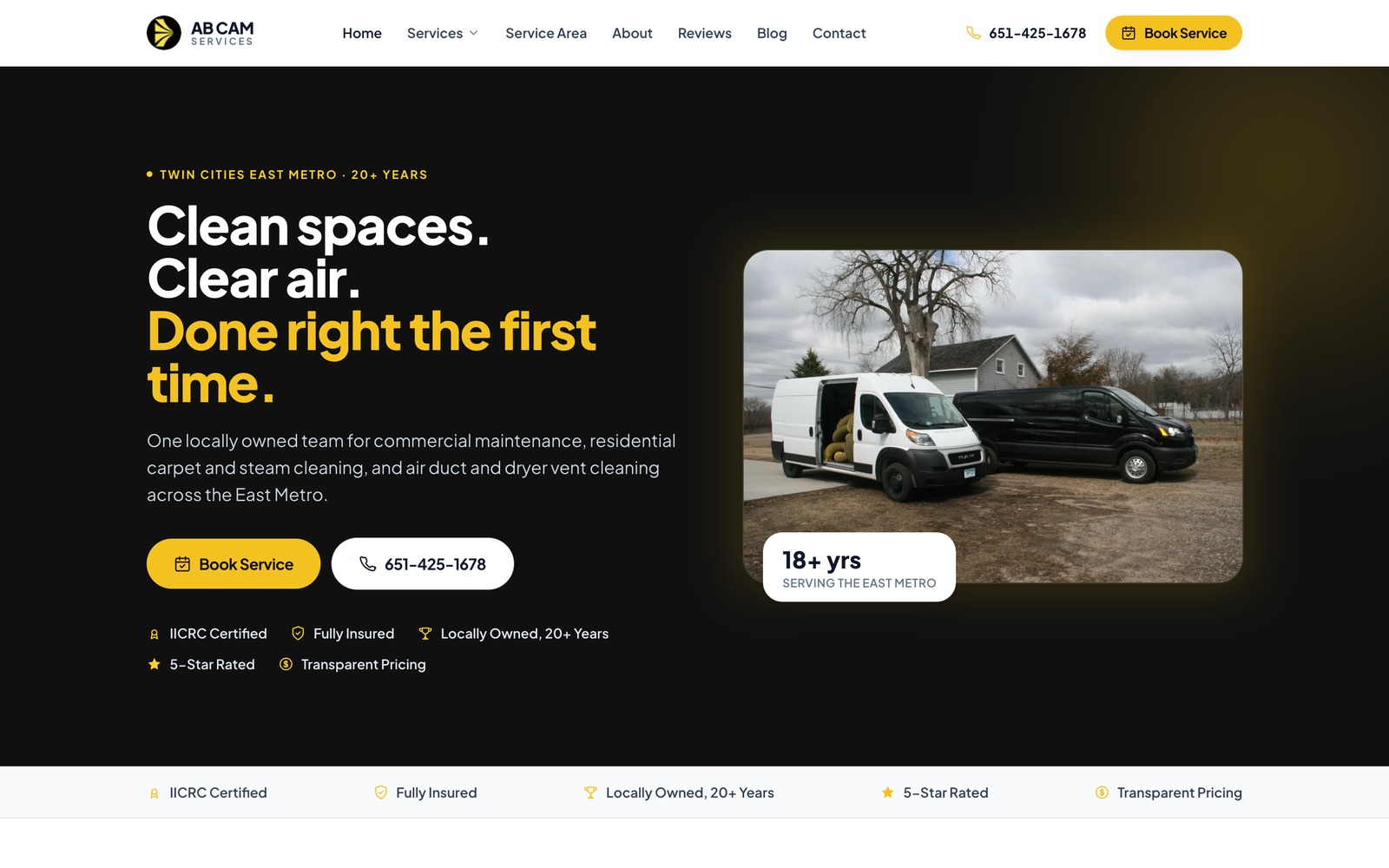 AB CAM Services website