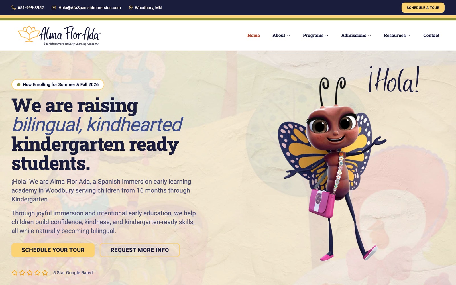 Alma Flor Ada Academy website